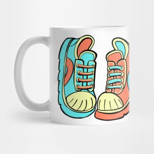 pair of sneakers in different colors Mug